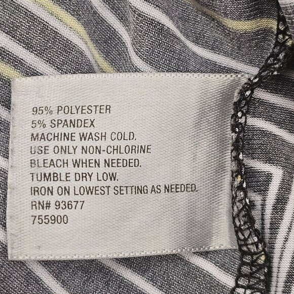 Vintage Worthington Womens 3XG Geometric Print Short Sleeve Blouse Black/White/Y - Picture 9 of 9